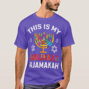 Camiseta Hanukkah Pajamas vacaciones Menorah Chiste Humor g