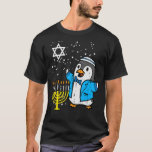 Camiseta Hanukkah Penguin Menorah Chanukah Chica de los niñ<br><div class="desc">Hanukkah Penguin Menorah Chanukah Chicas de judíos niños</div>