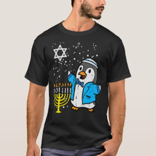 Camiseta Hanukkah Penguin Menorah Chanukah Chica de los niñ