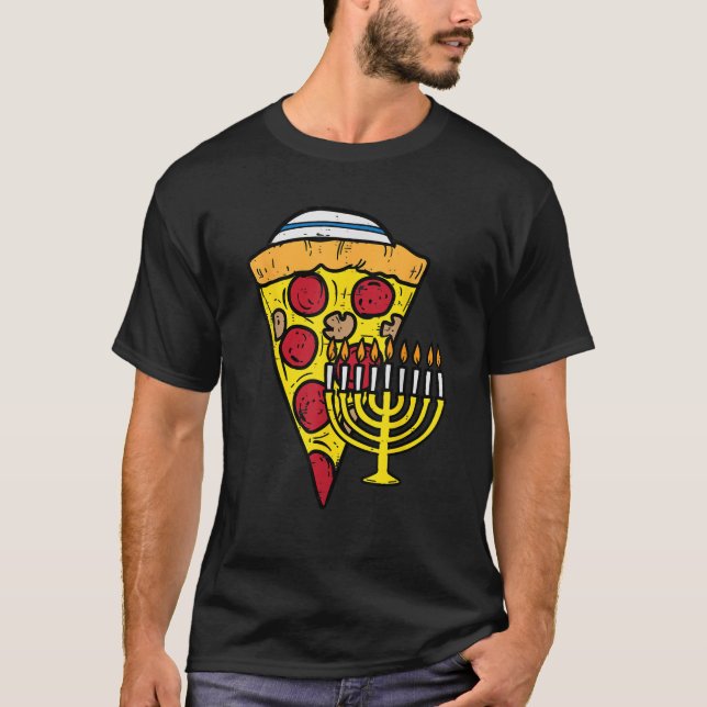 Camiseta Hanukkah Pizza Funny Food Chanukah Jewish Men Wome (Anverso)