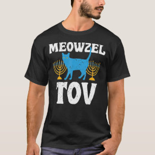 Camiseta Hanukkah, propietario judío de un gato Meowzel Tov