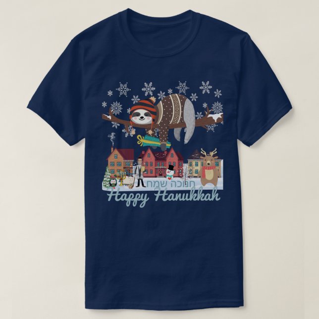Camiseta Hanukkah Sloth (Diseño del anverso)