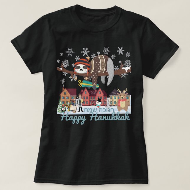 Camiseta Hanukkah Sloth (Diseño del anverso)