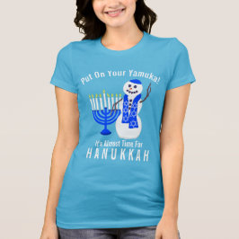 Camiseta Hanukkah Snowman Cute Se Pone Tu Funny Yamuka