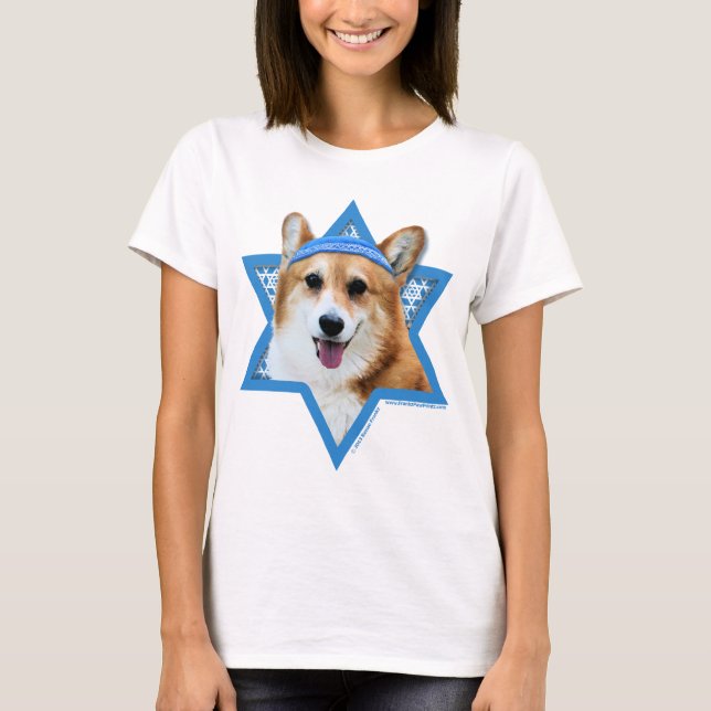 Camiseta Hanukkah Star of David - Corgi - Owen (Anverso)