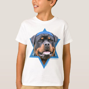 Camiseta Hanukkah Star of David - Rottweiler