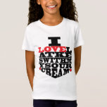 Camiseta Hanukkah Tee Shirt Kids "I Love Latkes"<br><div class="desc">Hanukkah Tee Shirt Kids. "I Love Latkes" ¡Gracias por detenerse y por ir de compras! Muy apreciado. Este diseño se puede transferir a muchos otros estilos de ropa, tamaños y colores y otros productos de Zazzle. ¡Feliz Hanukkah/Chanukah! Estilo: Chicas camiseta fina Jersey. Siempre sabrá qué usar con esta versátil camiseta...</div>