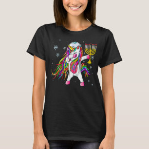 Camiseta Hanukkah Unicorn Mujeres Chicas del Dabbing Paj