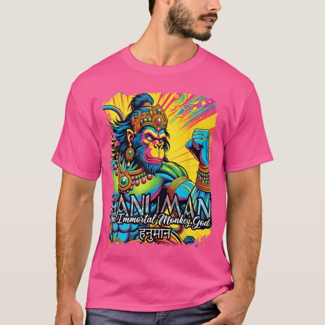 Camiseta Hanuman Hindu Mythology Monkey God Spirituality gi (Anverso)