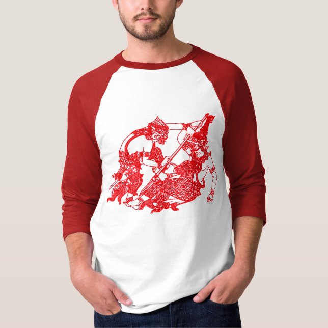 CAMISETA HANUMAN - LUCHAR A DIOSES BUDISTAS Y HINDÚES (Anverso)