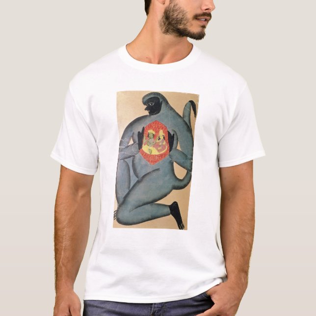 Camiseta Hanuman que revela Rama y Sita (Anverso)
