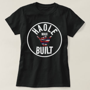 Camiseta HAOLE CONSTRUIDO No Maui TRIBAL SHAKA HIFlagMAUI