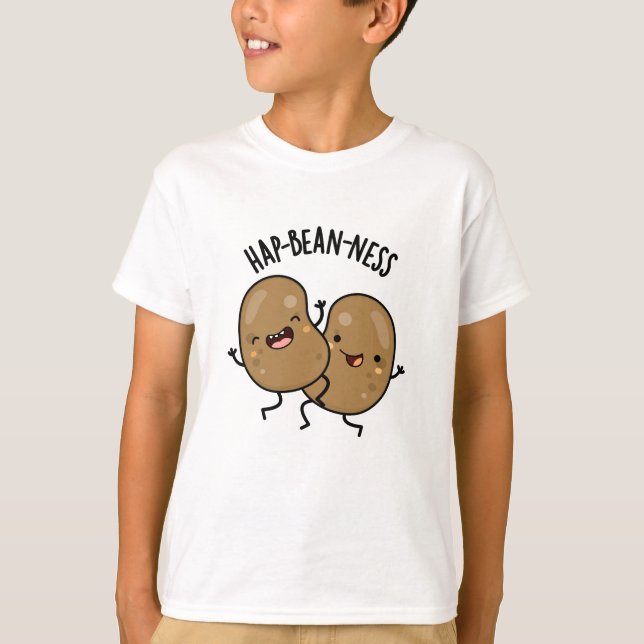 Camiseta Hap-bean Funny Bean Pun (Anverso)