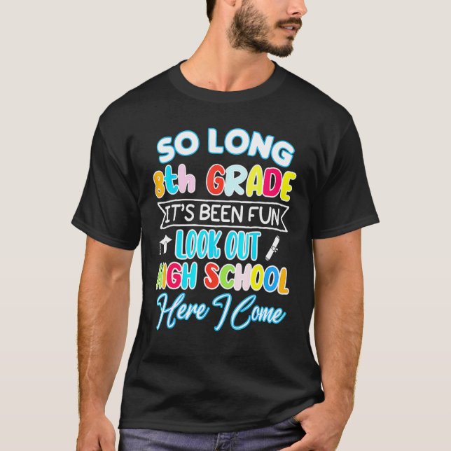 Camiseta Hap de graduación de secundaria de grado 8 (Anverso)