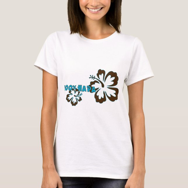 Camiseta Hapa 100% (con el hibisco) (Anverso)
