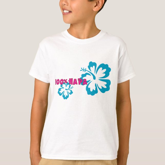 Camiseta Hapa 100% (con el hibisco) (Anverso)