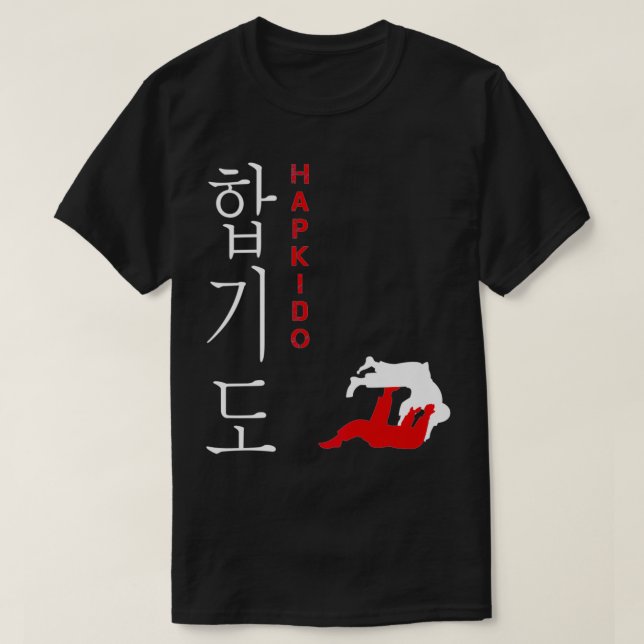 Camiseta Hapkido Luchador de Arte Marcial Coreano Premium  (Diseño del anverso)