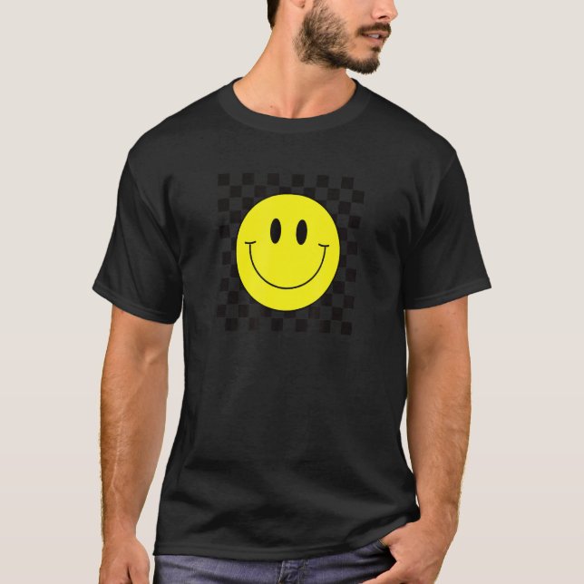 Camiseta Happ sonriente de sonrisa amarilla de los 70 (Anverso)