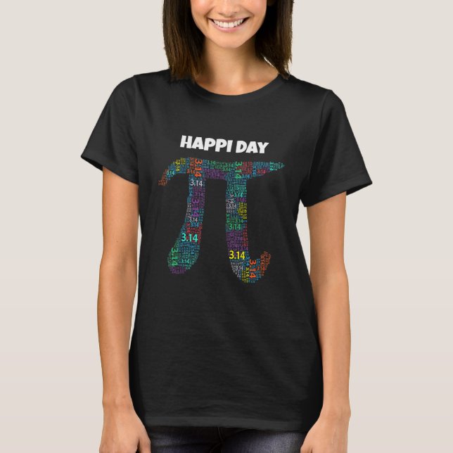 Camiseta HapPi Day Instructor de matemáticas Math Major Edu (Anverso)