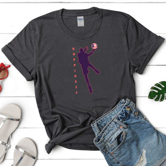 Camiseta Happiness Basketball Tee, Ventilador de Baloncesto (Subido por el creador)