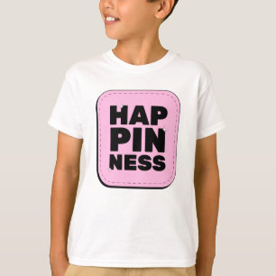 Camiseta Happiness Bold Diseño de comillas rosadas