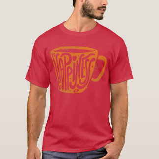 Camiseta Happiness Coffee Typography