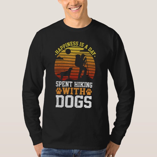 Camiseta Happiness is a Day Spent Hiking with Dogs (Anverso)