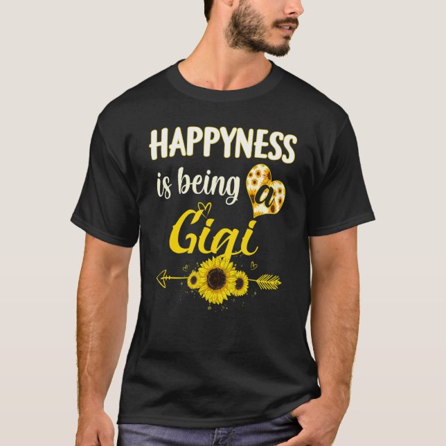 Camiseta Happiness Is Being A Gigi Sunflower Grandma Mother (Anverso)