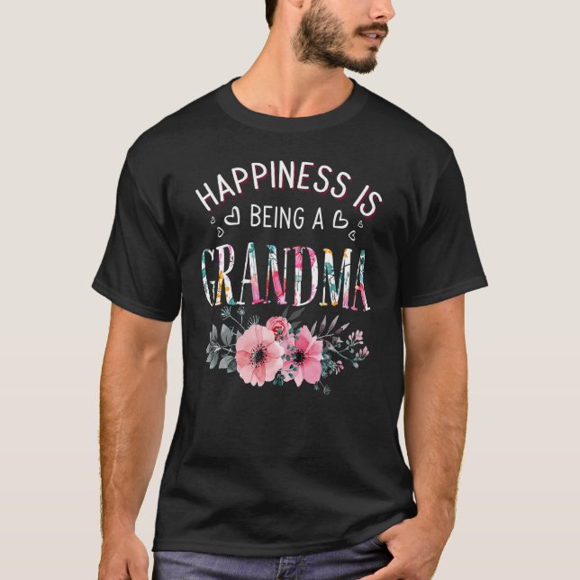 Camiseta Happiness is being a Grandma  Grandma Mothers Day (Anverso)