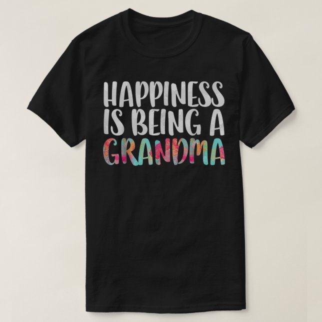 Camiseta Happiness Is Being A Grandma  Mother's Day  (Diseño del anverso)