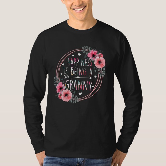 Camiseta Happiness Is Being A Granny Floral Mother s Day Wo (Anverso)
