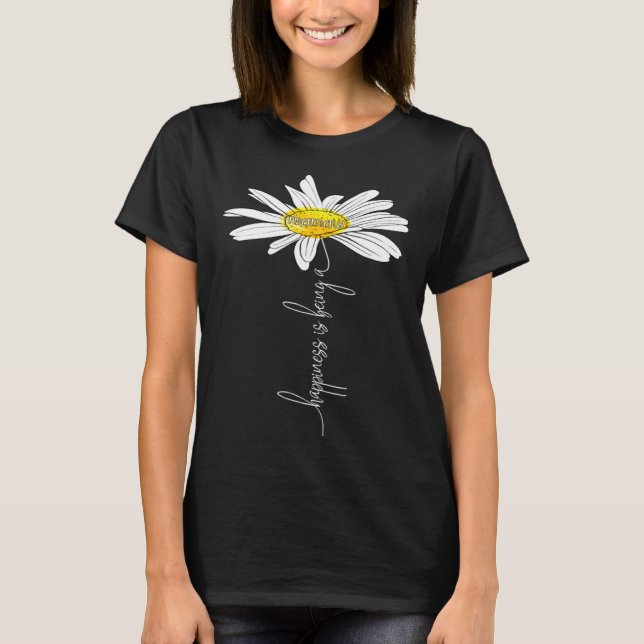 Camiseta Happiness Is Being A Mamaw Daisy Tshirt Mother's D (Anverso)