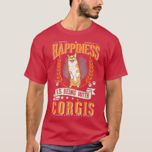 Camiseta Happiness Is Being With Corgis 320