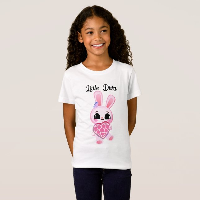 Camiseta Happiness magic sweet bunny in the rainbow (Anverso completo)