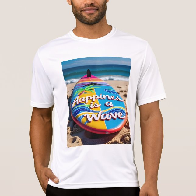 Camiseta Happiness Wave Surfboard Tee (Anverso)