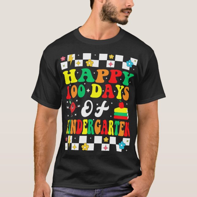 Camiseta Happy 100 Day Of Kindergarten T-Shirt (Anverso)