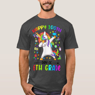 Camiseta Happy 100 Days Of 6th Grade Girls Unicorn Lover G