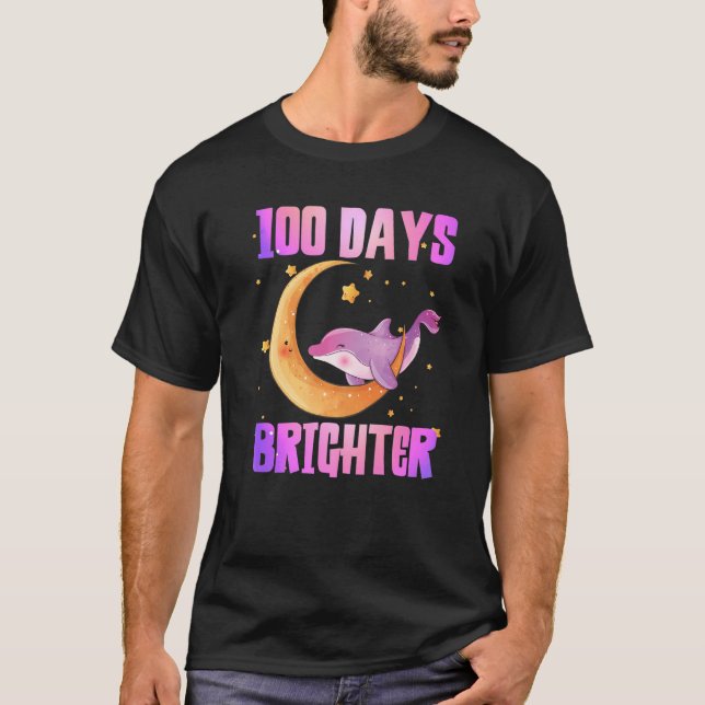 Camiseta Happy 100 Days of school 100 days brighter Cute do (Anverso)