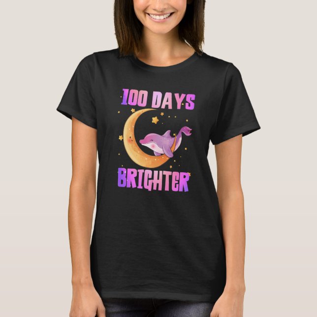 Camiseta Happy 100 Days of school 100 days brighter Cute do (Anverso)