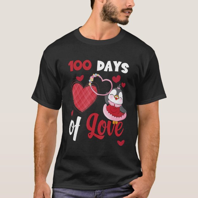 Camiseta Happy 100 Days of school 100 days of love Cute pen (Anverso)