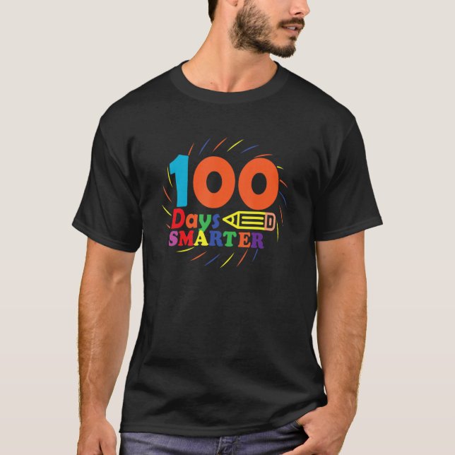Camiseta Happy 100 Days Of School 100 Days Smarter  Student (Anverso)