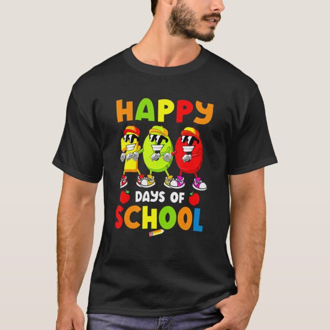 Camiseta Happy 100 Days Of School Flossing Dance 100 Days S (Anverso)