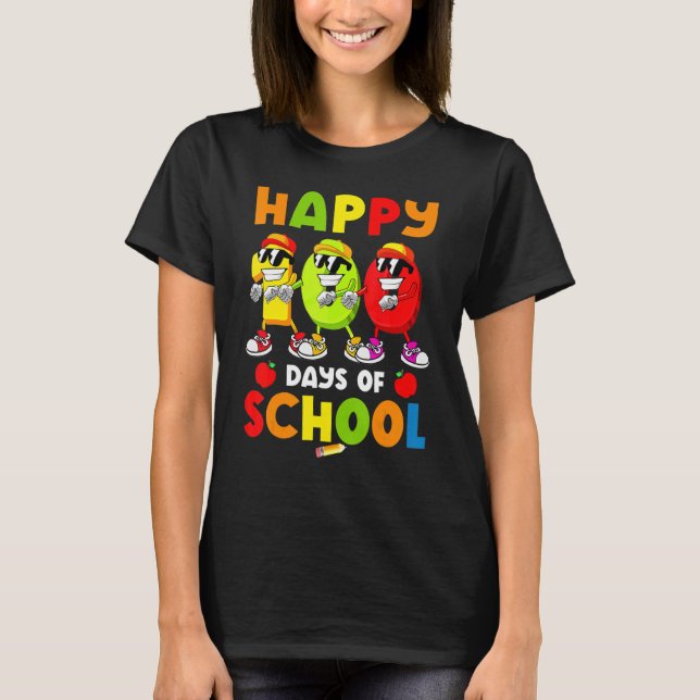 Camiseta Happy 100 Days Of School Flossing Dance 100 Days S (Anverso)