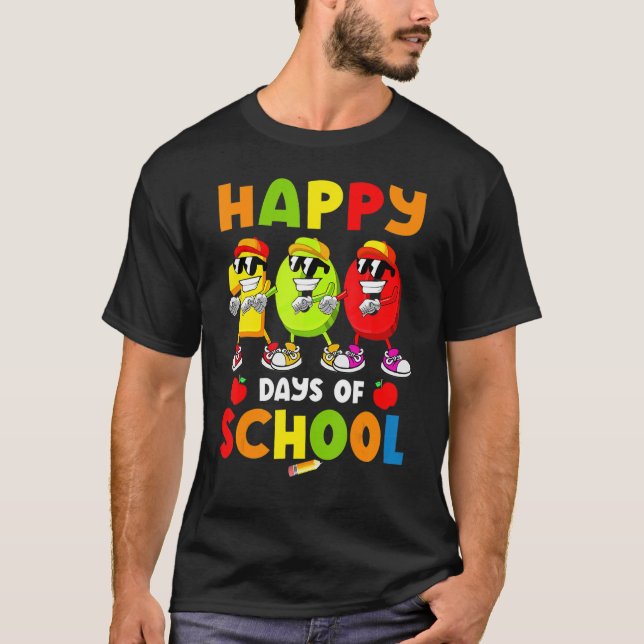 Camiseta Happy 100 Days Of School Flossing Dance 100 Days S (Anverso)