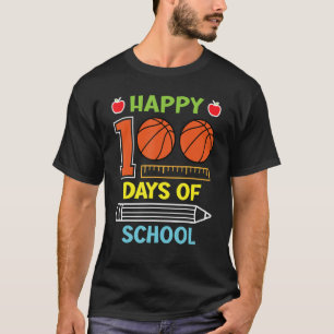 Camiseta Happy 100 Days Of School Kids Basketball Smarter B