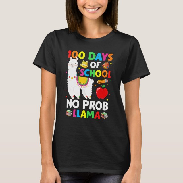 Camiseta Happy 100 Days Of School No Pro-Llama Llama Teache (Anverso)