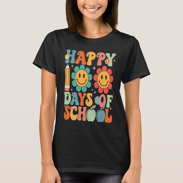 Camiseta Happy 100 Days of School Retro (Anverso)