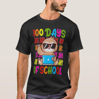 Camiseta Happy 100 Days of School Sloth Teacher Kid Student