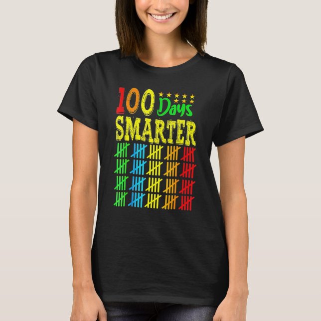 Camiseta Happy 100 Days Of School Smarter Teacher And Stude (Anverso)
