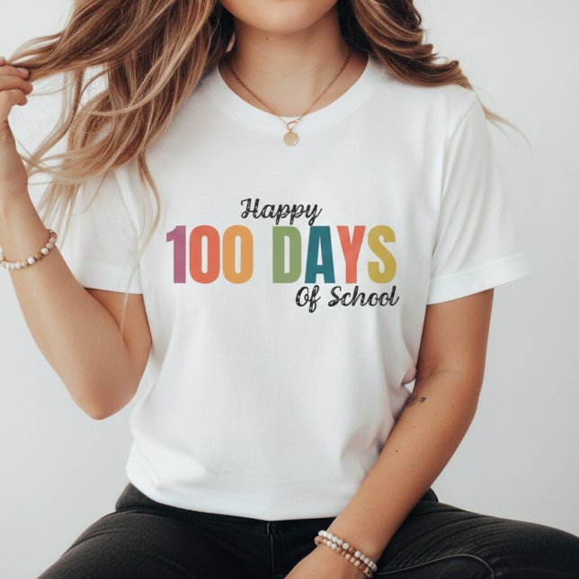Camiseta Happy 100 Days of School Teacher (Subido por el creador)